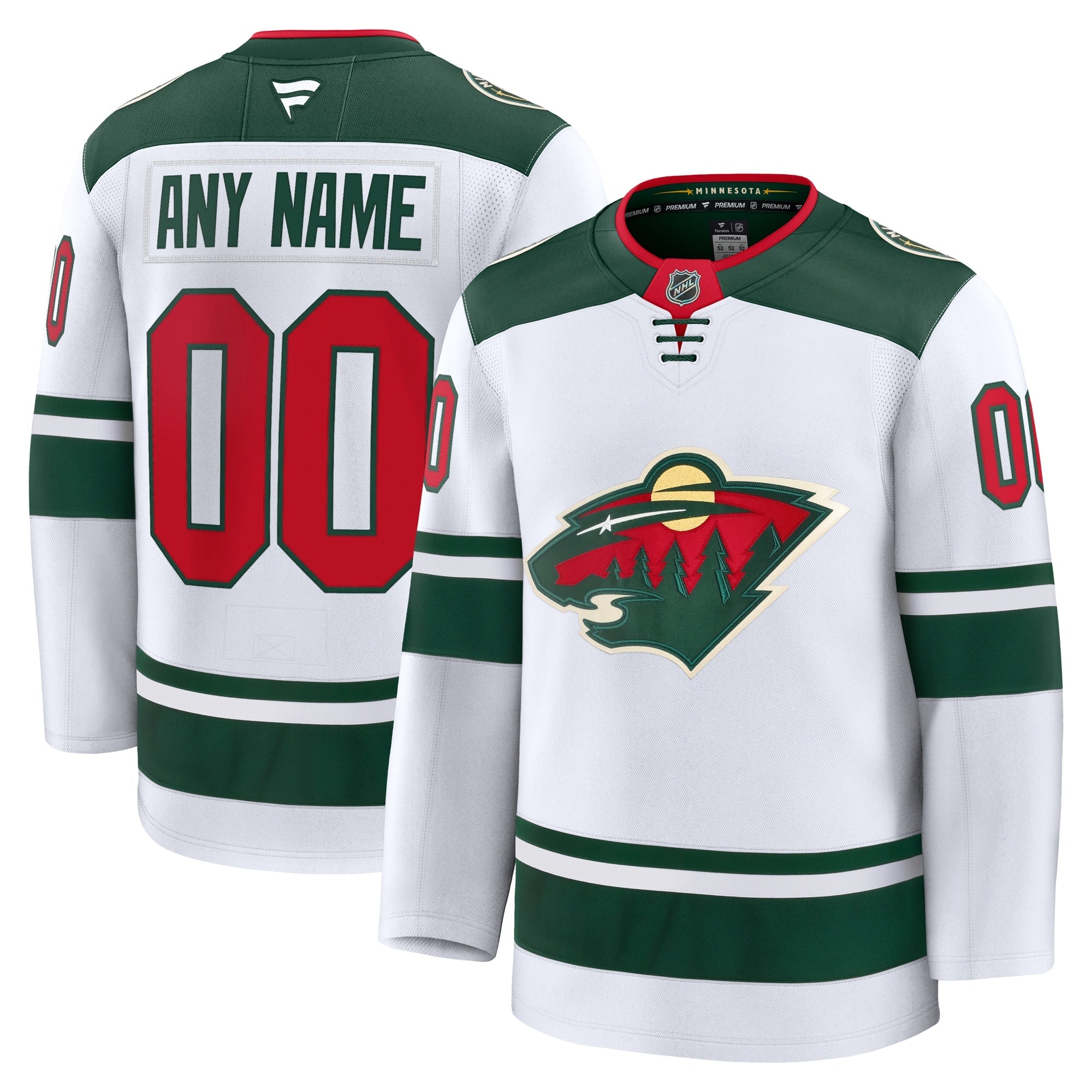 Minnesota Wild  Home Premium Custom Jersey - Green/White