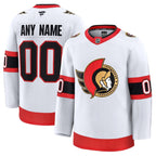 Ottawa Senators  Away Premium Custom Jersey - White/Black