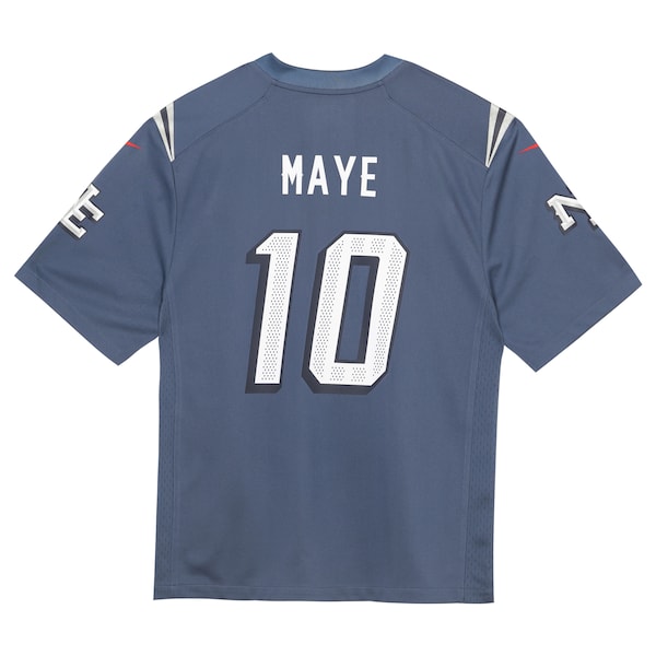 Drake Maye New England Patriots Nike Toddler 2025 Rivalries Collection Game Jersey - Storm Blue
