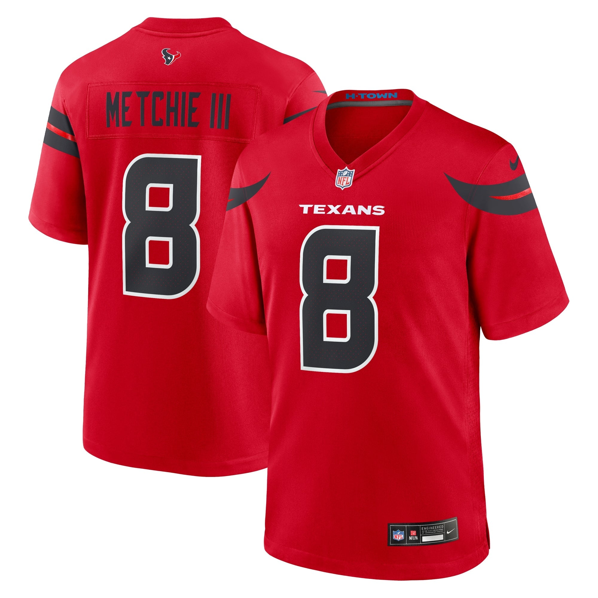 John Metchie III Houston Texans Nike Team Game Jersey -  Navy/Red/White