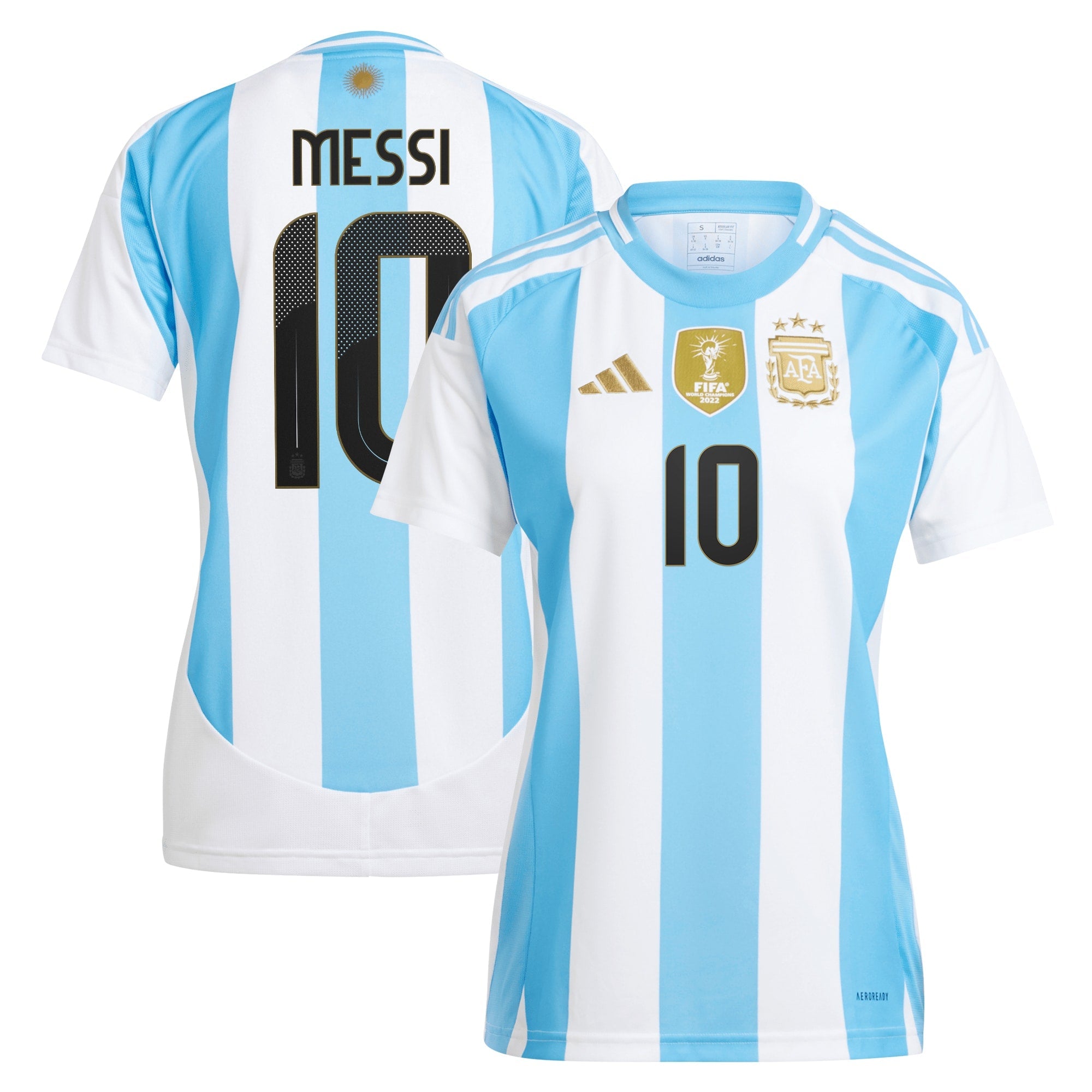 Lionel Messi Argentina National Team adidas Women's 2024 Away Replica Player Jersey - Blue/White