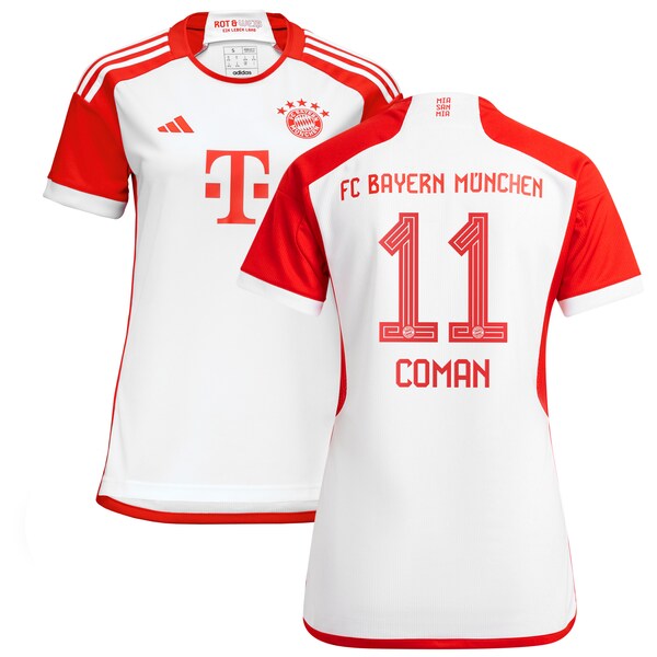 Kingsley Coman Bayern Munich adidas Women's 2023/24 Home Replica Jersey - White/Black