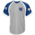 Boston Red Sox Big & Tall Colorblock Full-Snap Jersey -Gray/Navy
