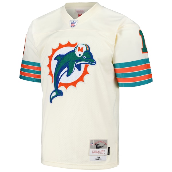 Dan Marino Miami Dolphins Chainstitch Legacy Jersey - Cream