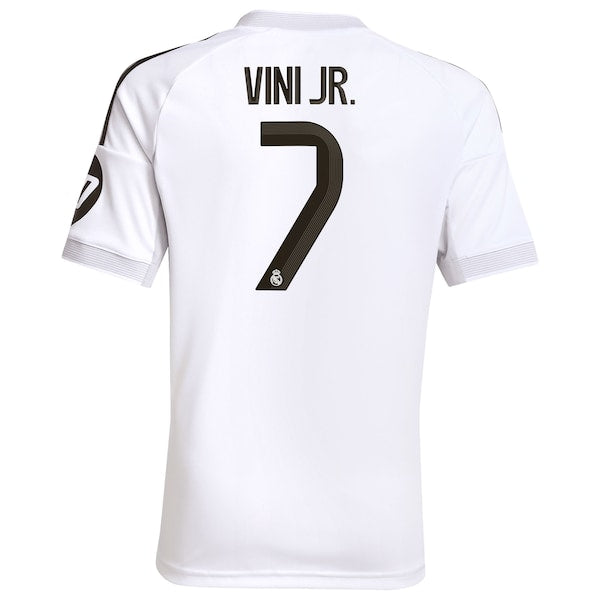 Vini Jr. Los Merengues adidas Youth 2025/26 Home Replica Jersey - White/Blue
