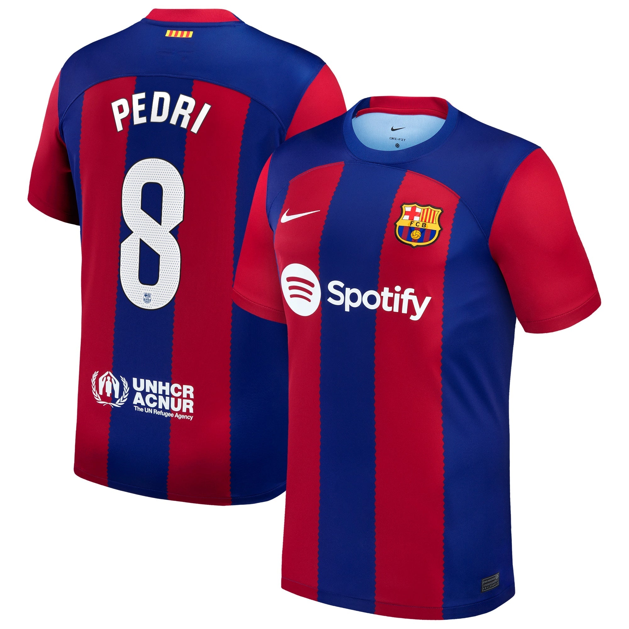 Pedri Barcelona Nike 2023/24 Away Replica Jersey - White/Aqua/Royal