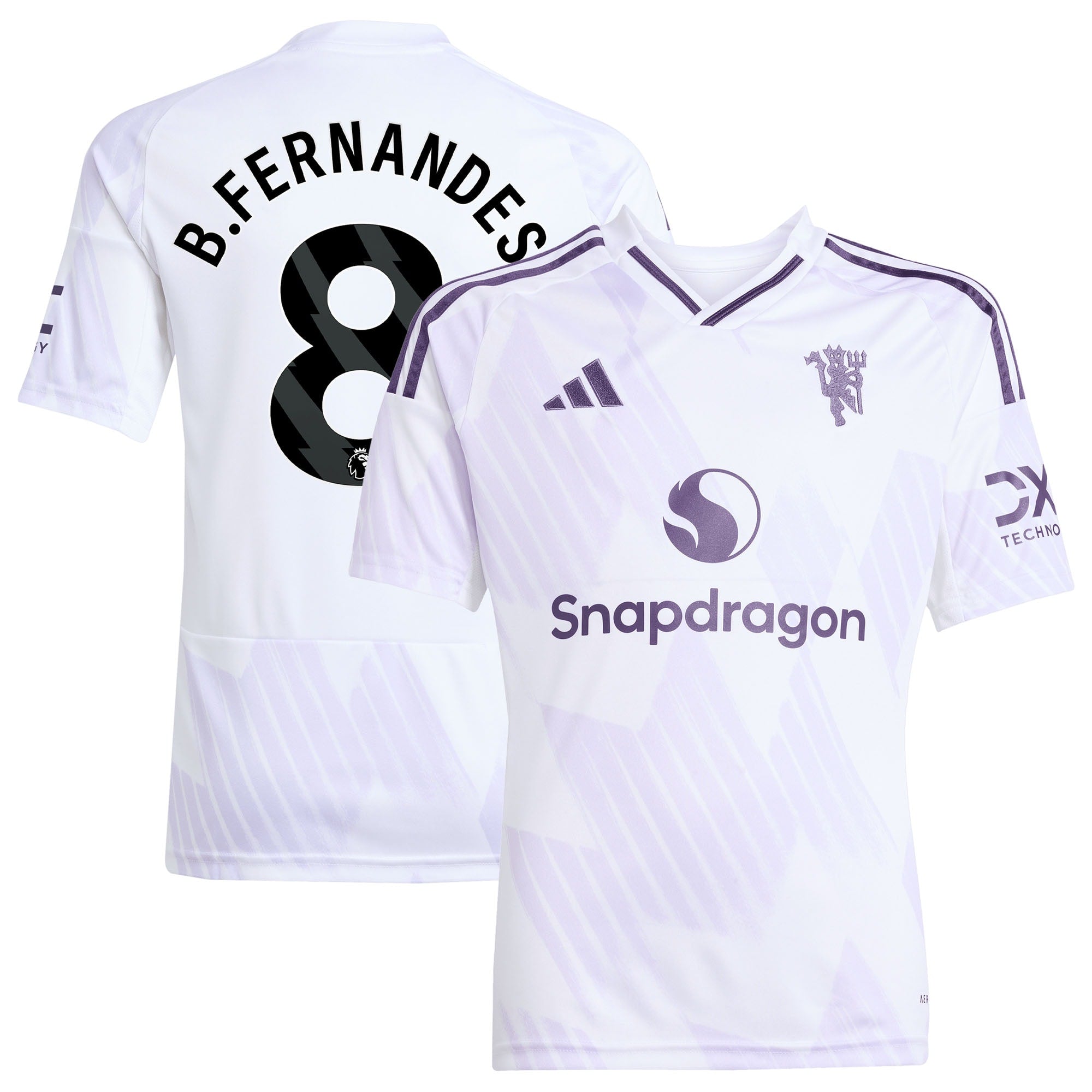 Bruno Fernandes Manchester United adidas Youth 2025/26 Third Replica Player Jersey - Black/Red/White