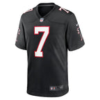 Bijan Robinson Atlanta Falcons Nike 2023 NFL Draft First Round Pick Throwback Game Jersey - Black/White