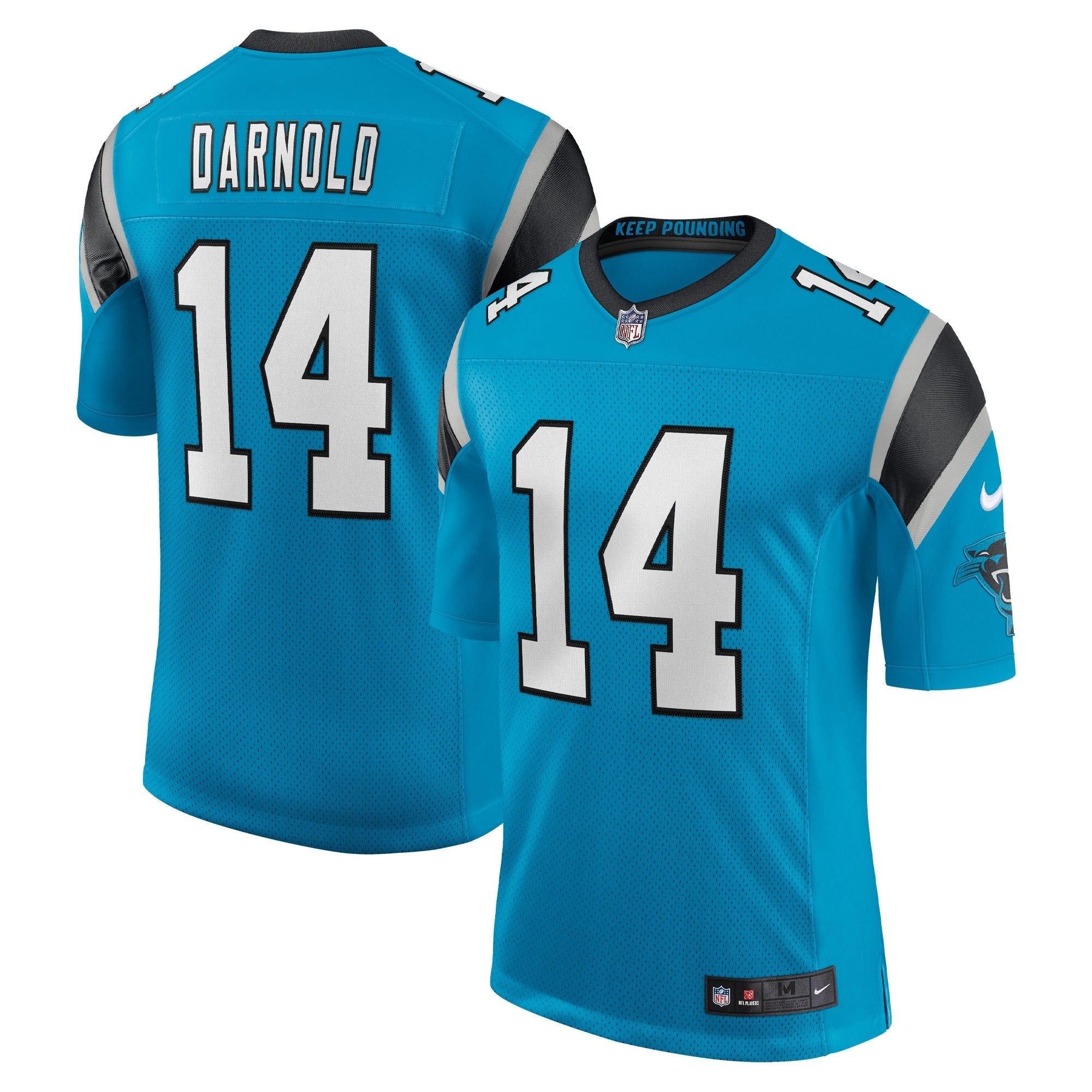 Sam Darnold Carolina Panthers Nike Vapor Limited Jersey - Black/Blue/White