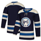 Columbus Blue Jackets adidas Authentic Alternate Blank Jersey - Navy