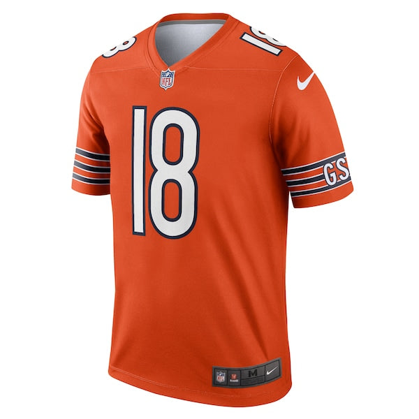 Caleb Williams Chicago Bears Nike Alternate Legend Player Performance Top - Orange/Navy
