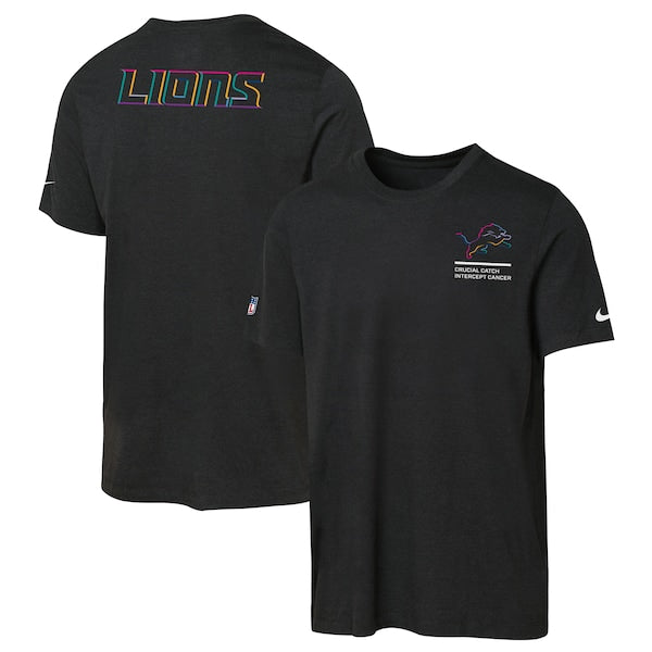 Detroit Lions Nike Youth 2025 NFL Crucial Catch Tri-Blend Dri-FIT T-Shirt - Black