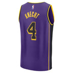 Dalton Knecht Los Angeles Lakers  Fast Break Replica Player Jersey - Statement Edition - Purple