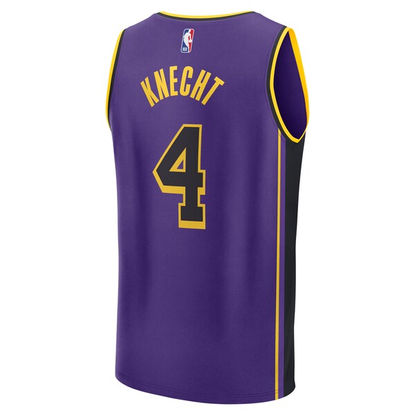 Dalton Knecht Los Angeles Lakers  Fast Break Replica Player Jersey - Statement Edition - Purple
