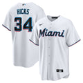 Liam Hicks Miami Marlins Nike Home Replica Jersey - White