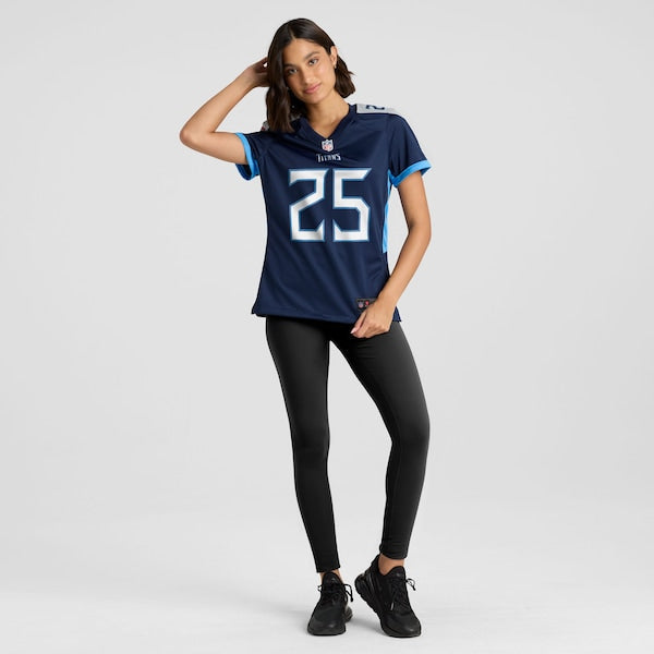 Xavier Woods Tennessee Titans Nike Women's Team Game Jersey -  Navy