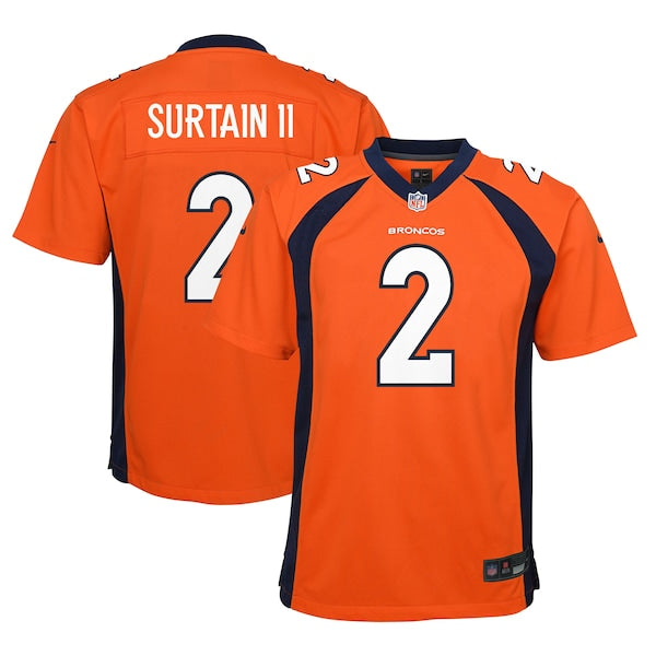 Patrick Surtain II Denver Broncos Nike Youth Game Jersey - Orange
