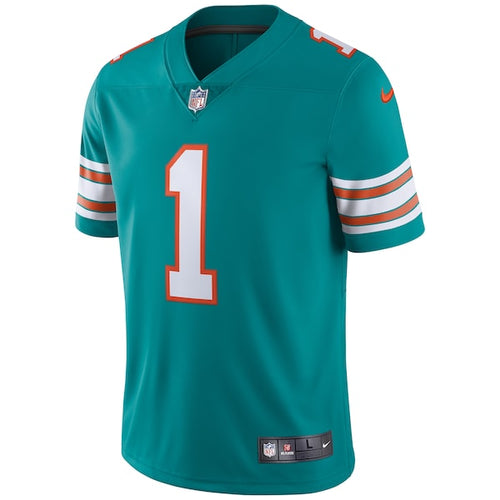 Tua Tagovailoa Miami Dolphins Nike Alternate Vapor Limited Jersey - Aqua/White