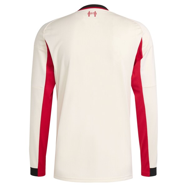 Liverpool adidas 2025/26 Away Replica Long Sleeve Jersey - White/Red/Green