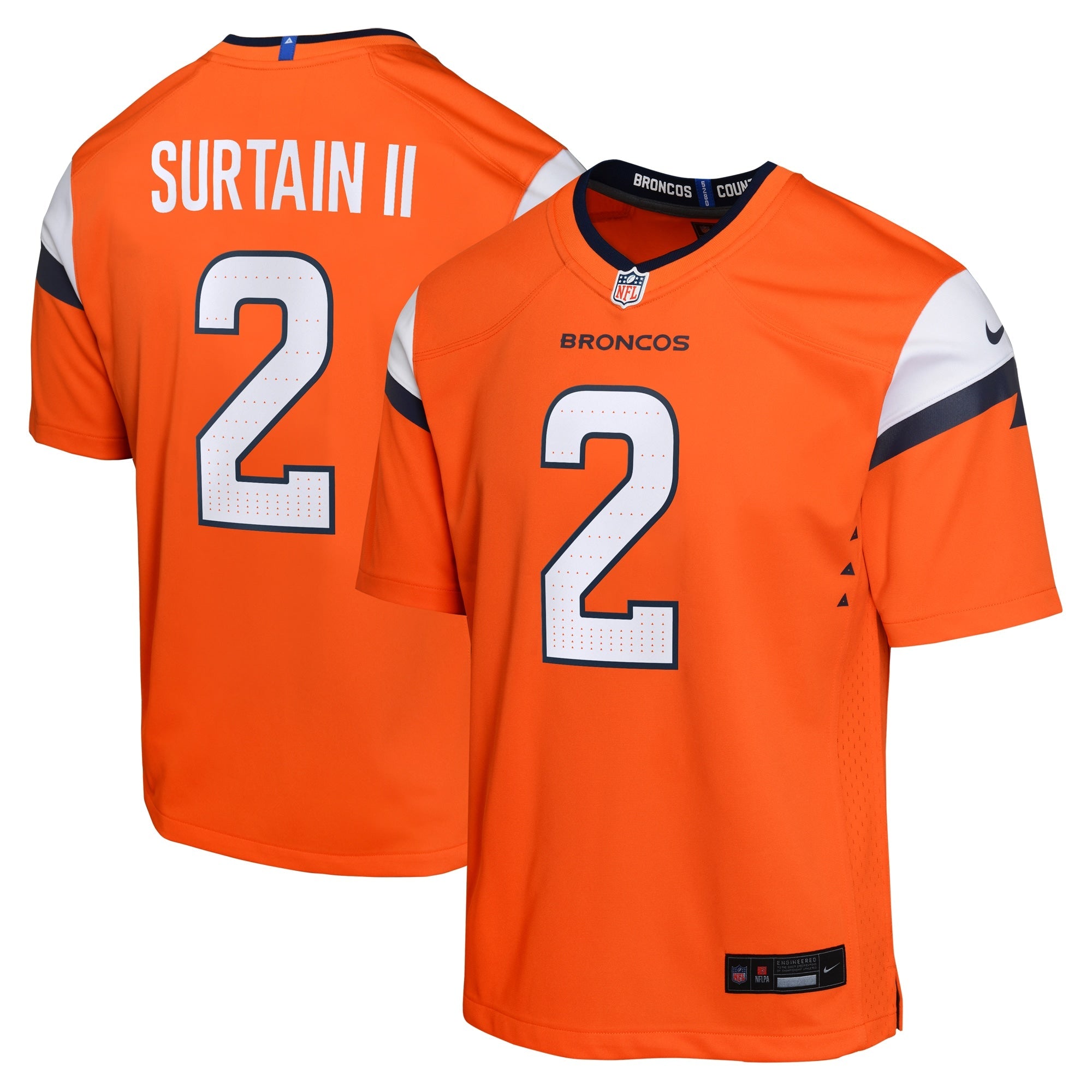 Patrick Surtain II Denver Broncos Nike Youth Game Jersey - White