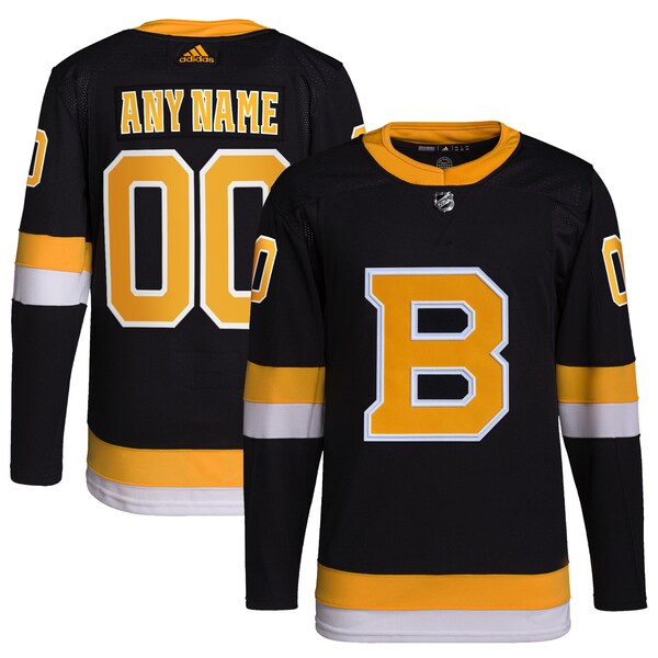 Boston Bruins adidas  Alternate  Primegreen Authentic Custom Jersey - Black