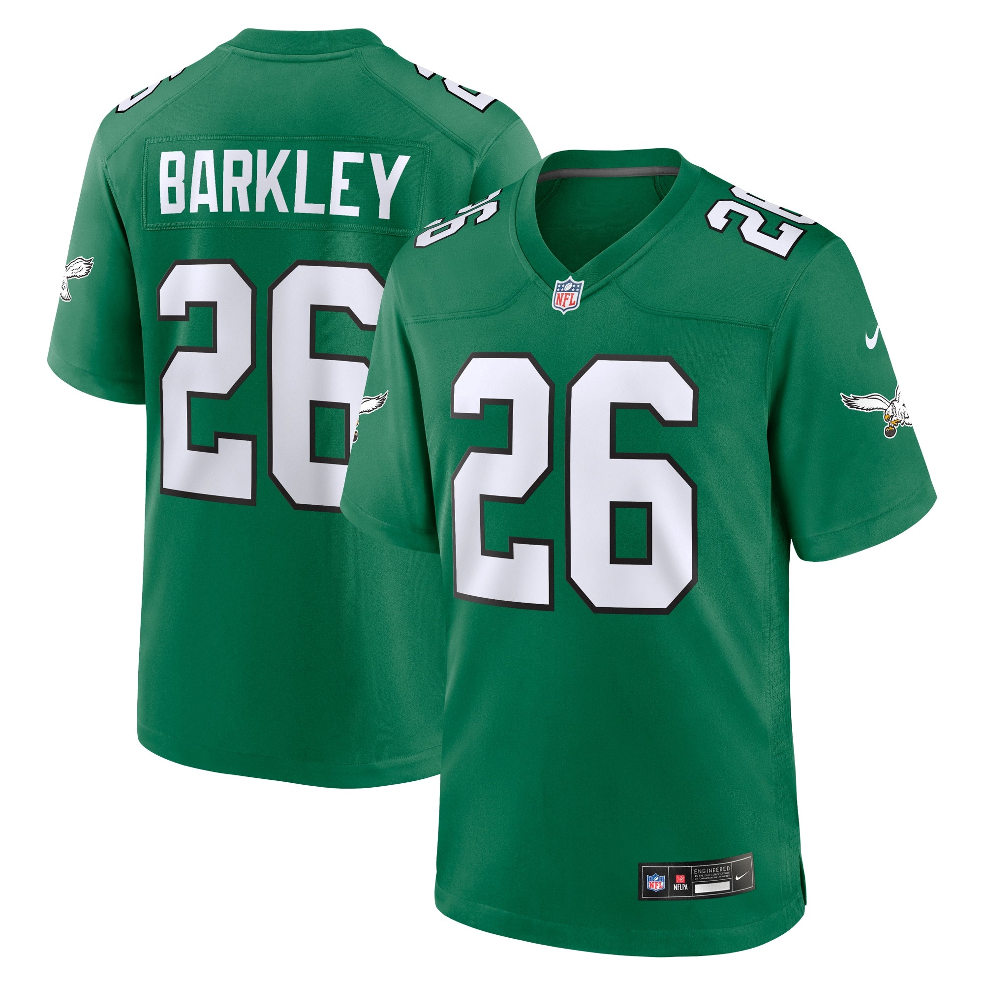 Saquon Barkley Philadelphia Eagles Nike Alternate Game Jersey -  Black/Green/Kelly Green/White