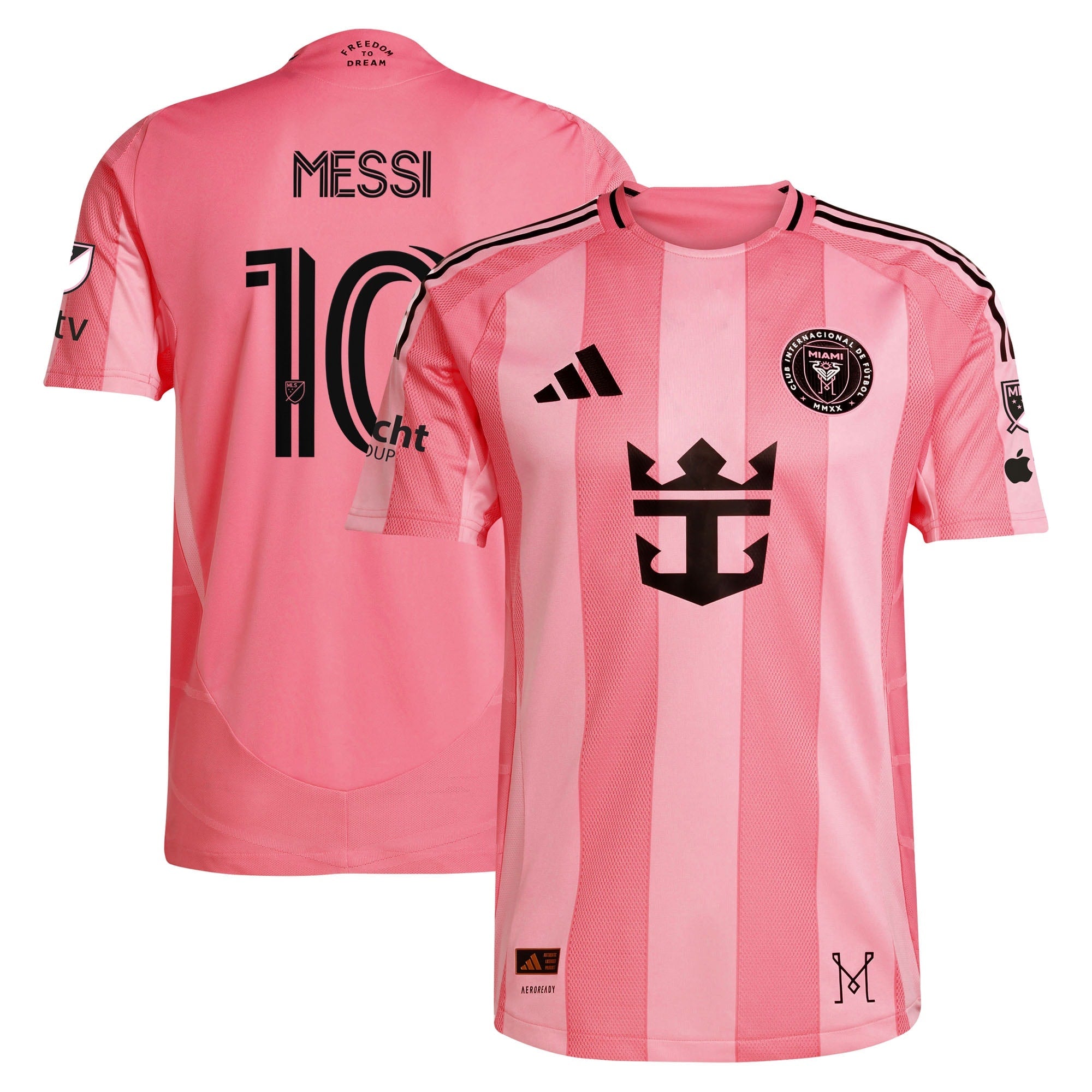 Lionel Messi Inter Miami CF adidas Originals 2025 Third Authentic Player Jersey - Blue/Light Pink/Black