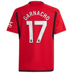 Alejandro Garnacho Manchester United adidas Youth 2023/24 Home Replica Player Jersey – Red