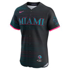 Miami Marlins Nike 2025 City Connect Elite Jersey - Black