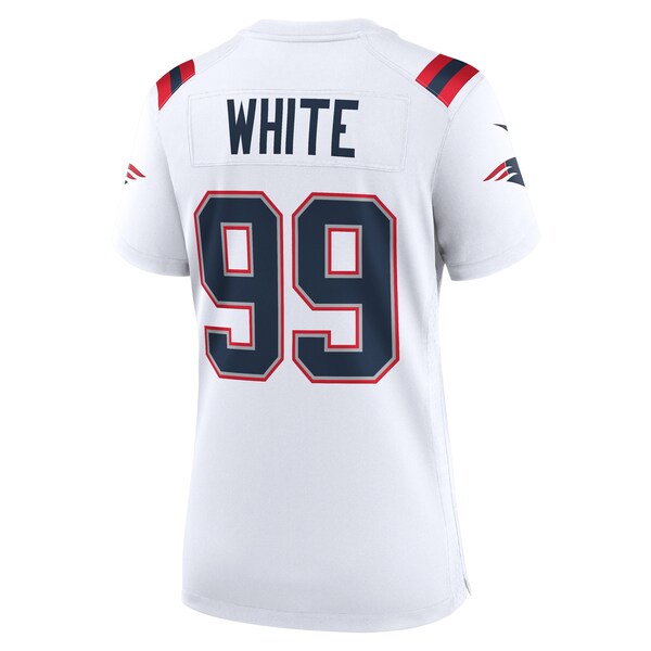 Keion White New England Patriots Nike Women's  Game Jersey -  White/Navy/Red