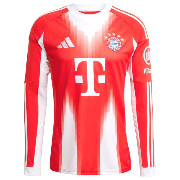 Harry Kane Bayern Munich adidas 2025/26 Home Replica Long Sleeve Jersey - Red