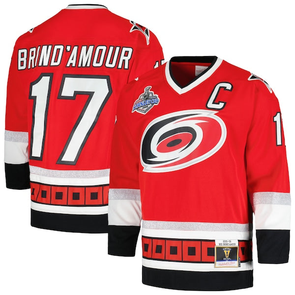 Rod Brind'Amour Carolina Hurricanes  2005/06 Captain Patch Blue Line Player Jersey - Red