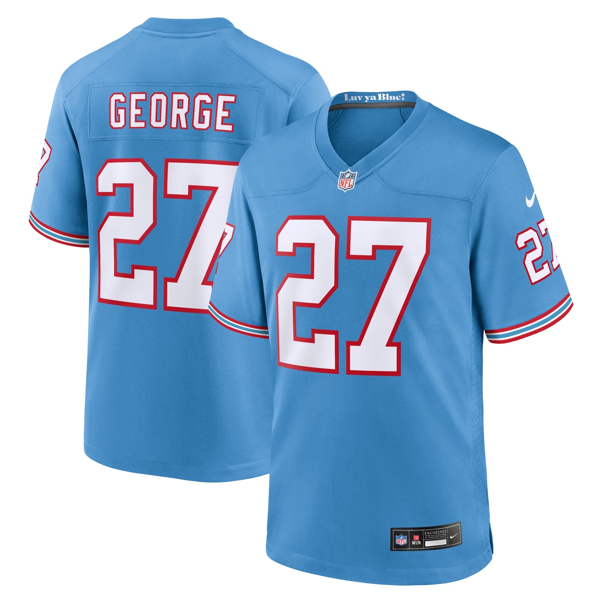 Eddie George Tennessee Titans Nike Game Retired Player Jersey - Navy/Light Blue