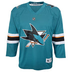 San Jose Sharks Youth Home Replica Blank Jersey - Teal
