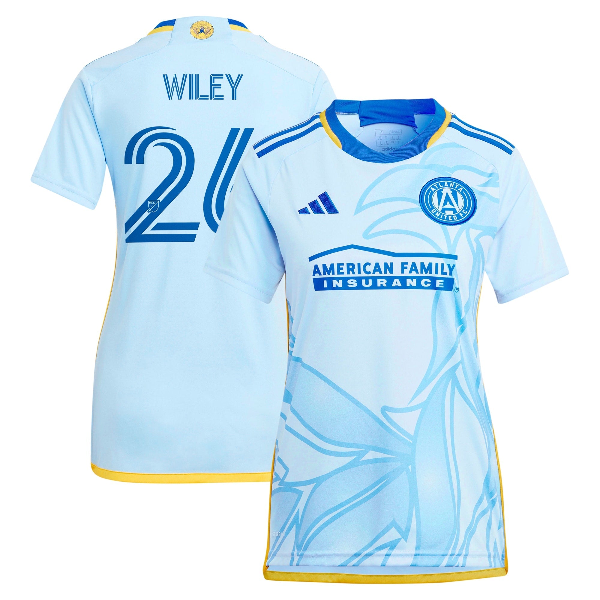Caleb Wiley Atlanta United FC adidas Women's 2024 The17's Kit Replica Player Jersey - Black/Light Blue