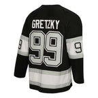 Wayne Gretzky Los Angeles Kings Captain Patch 1992/93 Blue Line Player Jersey - Black