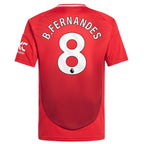 Bruno Fernandes Manchester United adidas Youth 2024/25 Home Replica Player Jersey - Red