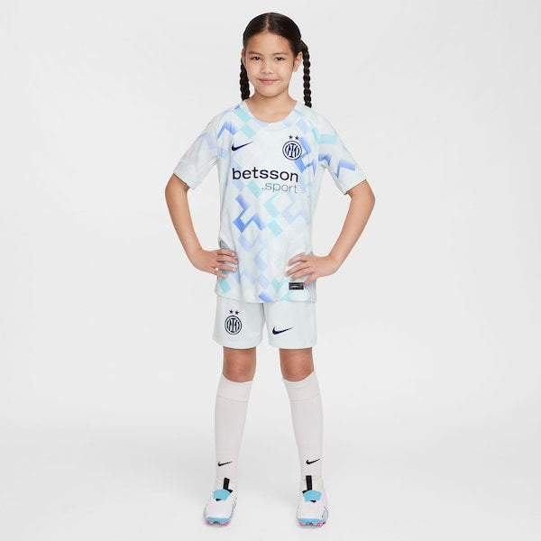 Inter Milan Nike Youth 2025/26 Away Replica Jersey - Aqua/Blue