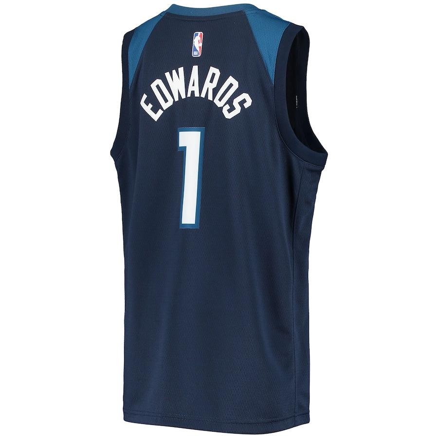 Anthony Edwards Minnesota Timberwolves Nike Youth 2020/21 Swingman Jersey - Icon Edition - Navy