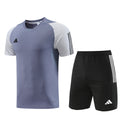 Adidas Short Sleeve Training Jersey Set - AD03- Light Gray