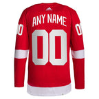 Detroit Red Wings adidas  Home  Primegreen Authentic Custom Jersey - Red