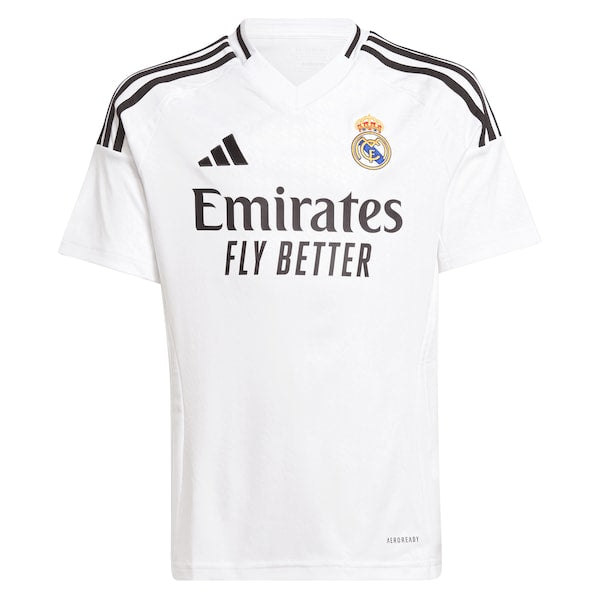 Kylian Mbappé Los Merengues adidas Youth 2024/25 Home Replica Player Jersey - White