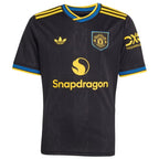 Bruno Fernandes Manchester United adidas Youth 2025/26 Third Replica Player Jersey - Black/Red/White