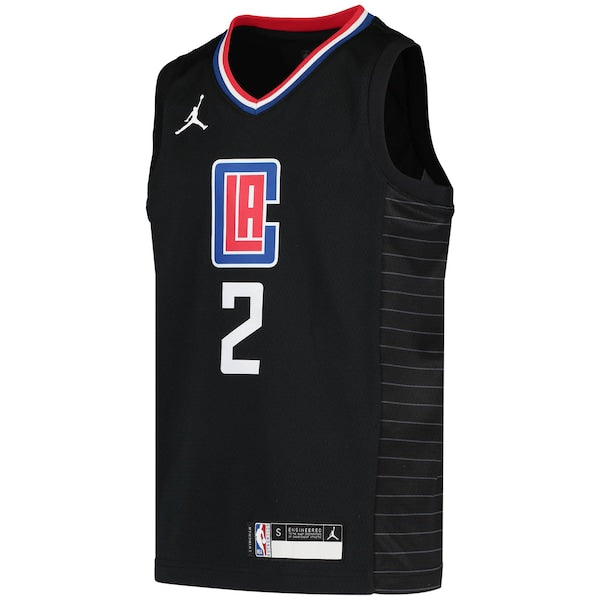 Kawhi Leonard LA Clippers Jordan Brand Youth 2020/21 Swingman Player Jersey - Black - Statement Edition