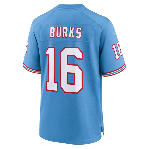 Treylon Burks Tennessee Titans Nike Oilers Throwback Alternate Game Player Jersey - Light Blue/Navy