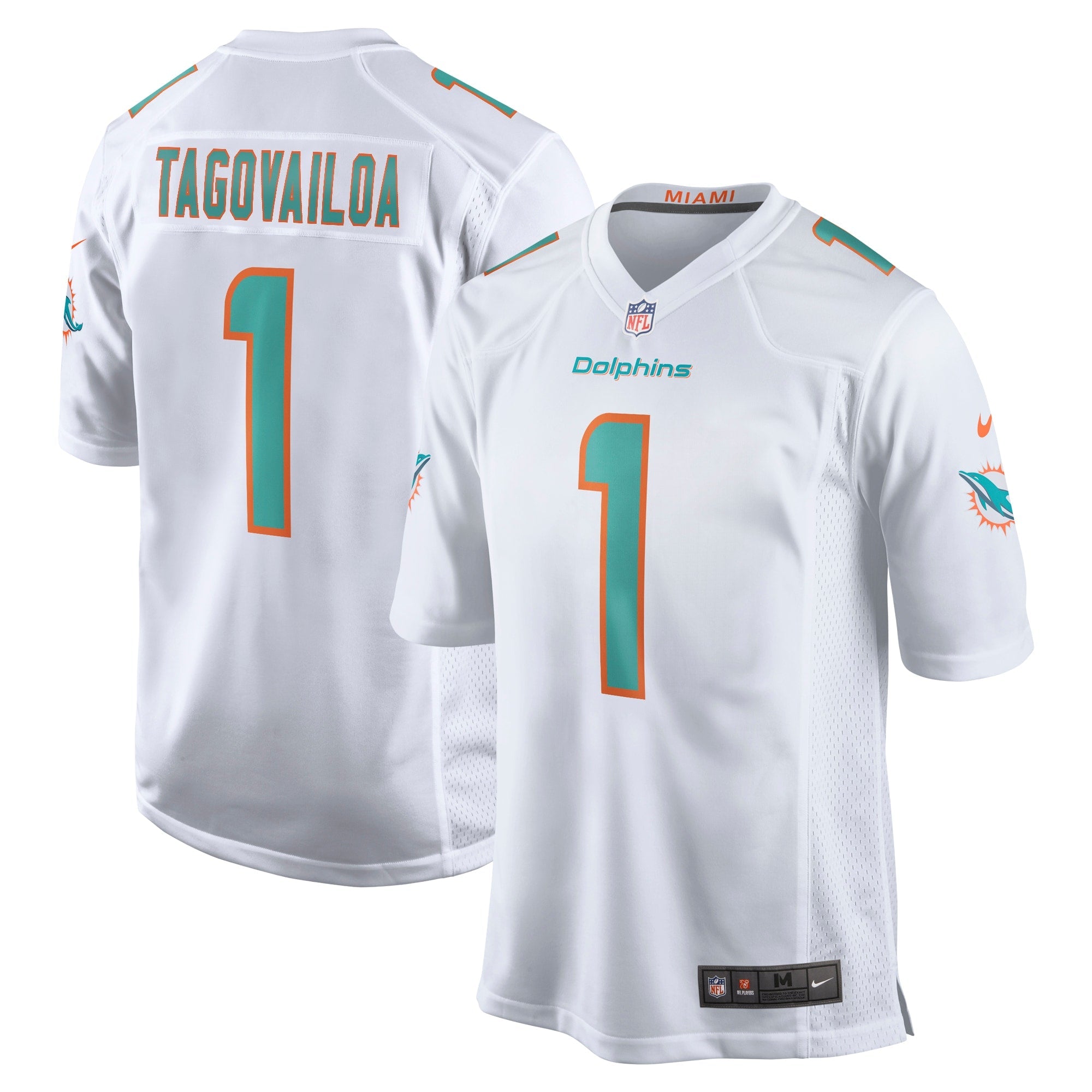 Tua Tagovailoa Miami Dolphins Nike Player Game Jersey - Aqua/White