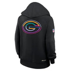 Green Bay Packers Nike Women's 2025 NFL Crucial Catch Sideline Standard Issue Dri-FIT Hoodie - Black