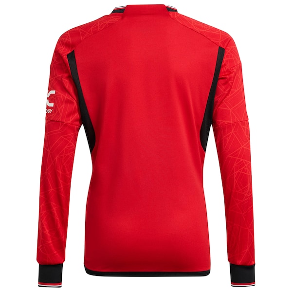Manchester United adidas 2023/24 Home Replica Long Sleeve Jersey - Red