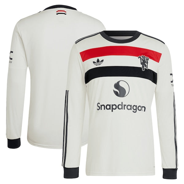 Manchester United adidas Originals  2024/25 Third Replica Long Sleeve Jersey - Cream
