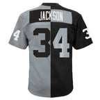 Bo Jackson Las Vegas Raiders Big & Tall Split Legacy Retired Player Replica Jersey - Black/Silver